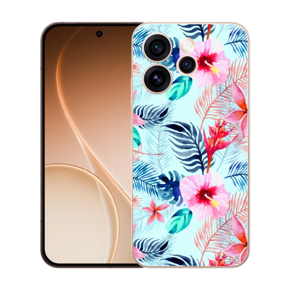 Gélový kryt mmCase na Oppo Reno 15 Pro 5G - kvety
