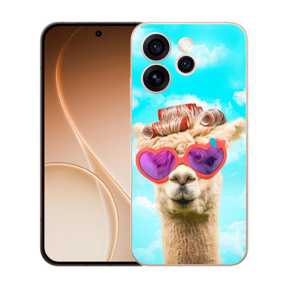 Gélový kryt mmCase na Oppo Reno 15 Pro 5G - lama s okuliarmi