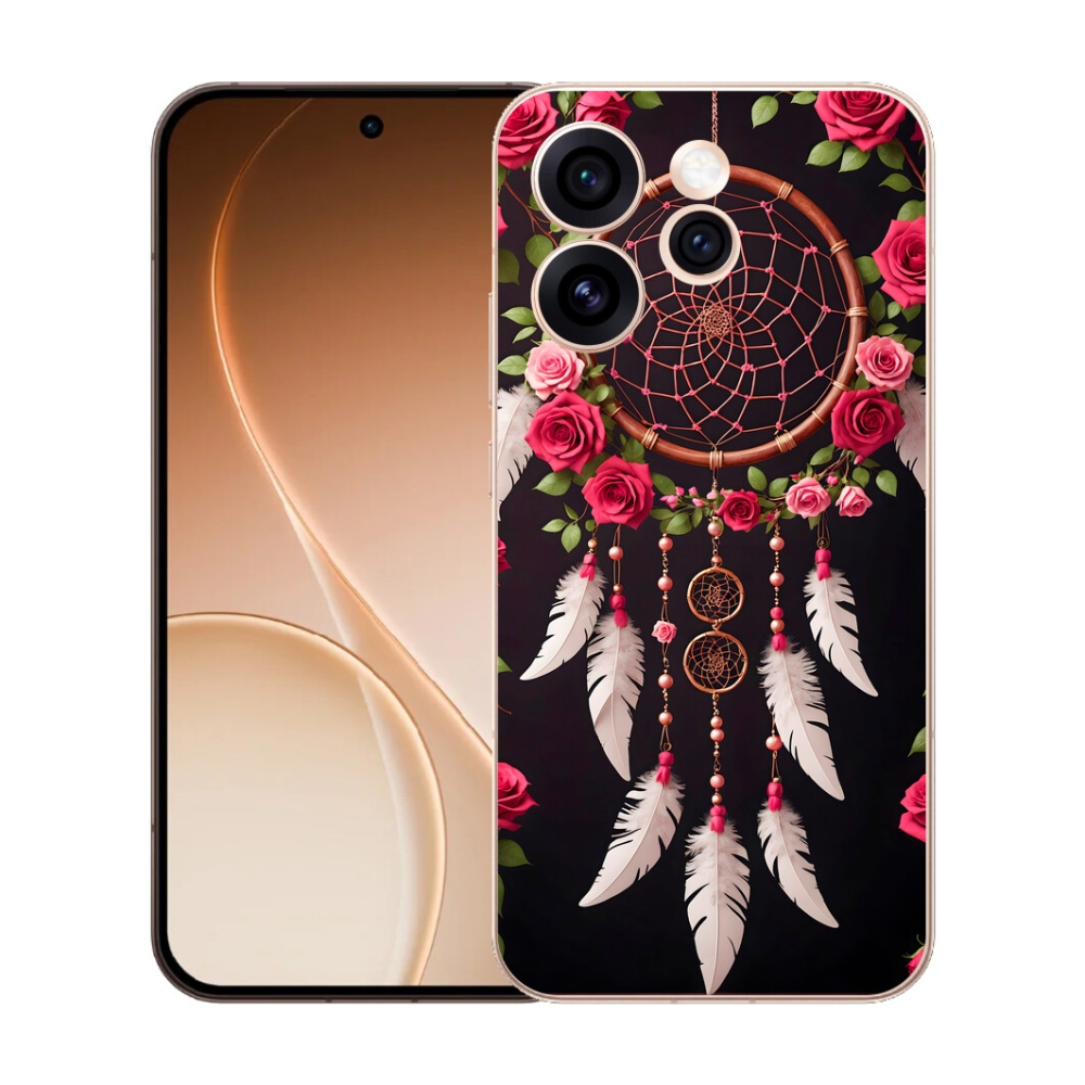 Gélový kryt mmCase na Oppo Reno 15 Pro 5G - lapač snov s ružami