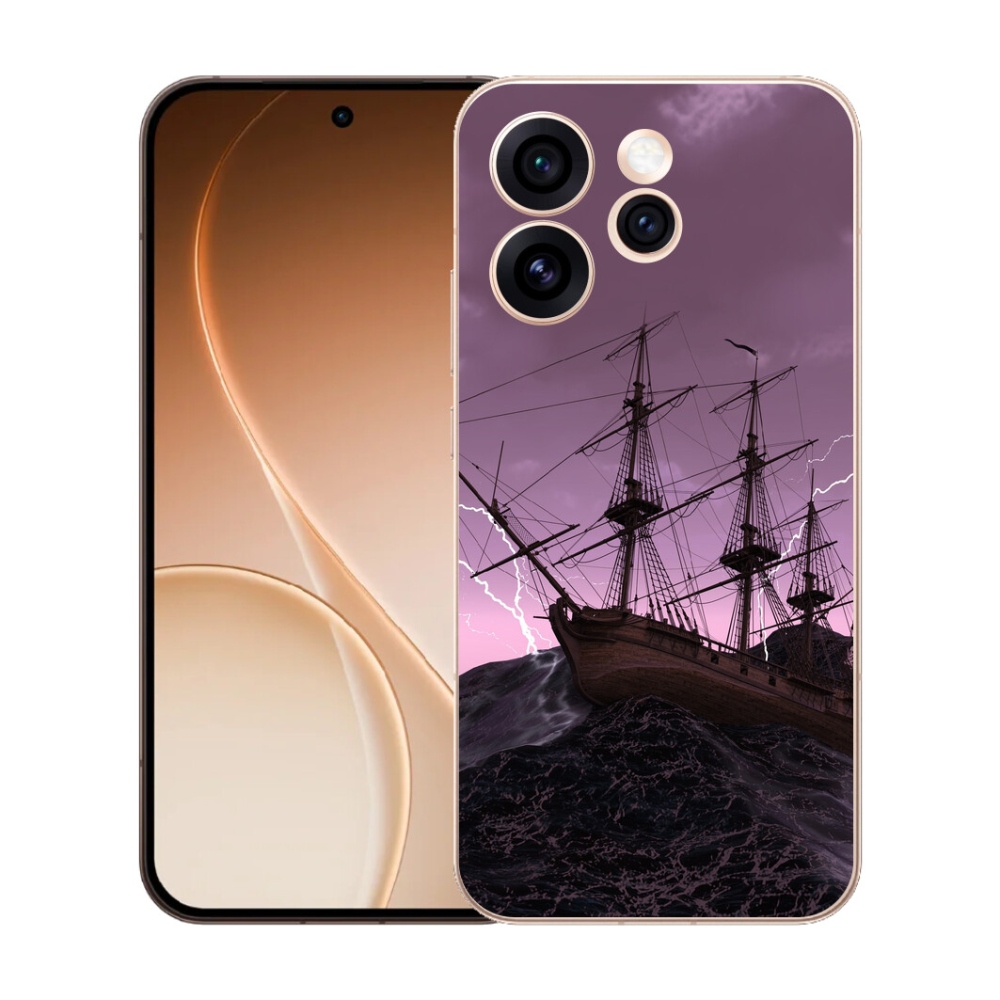 Gélový kryt mmCase na Oppo Reno 15 Pro 5G - loď v búrke