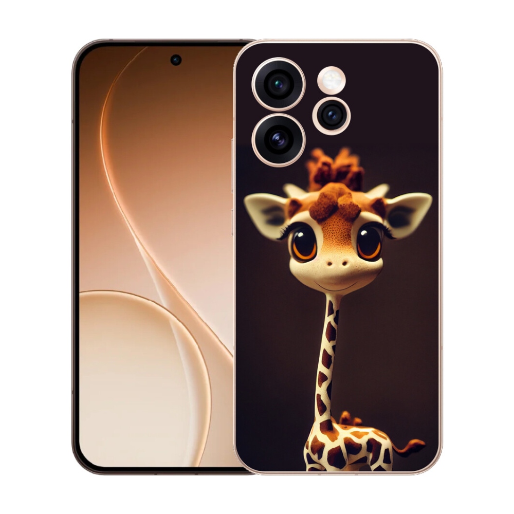 Gélový kryt mmCase na Oppo Reno 15 Pro 5G - malá žirafa