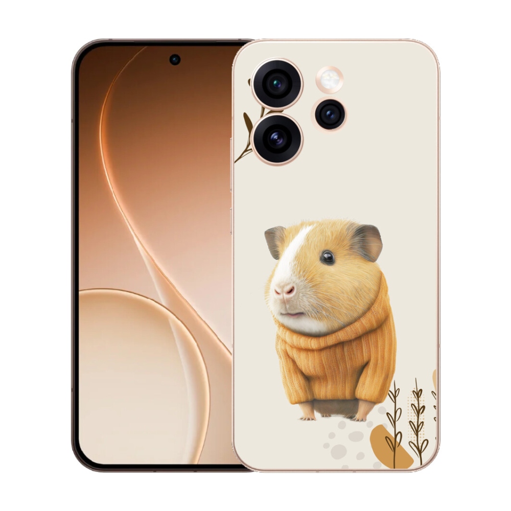 Gélový kryt mmCase na Oppo Reno 15 Pro 5G - morča vo svetri