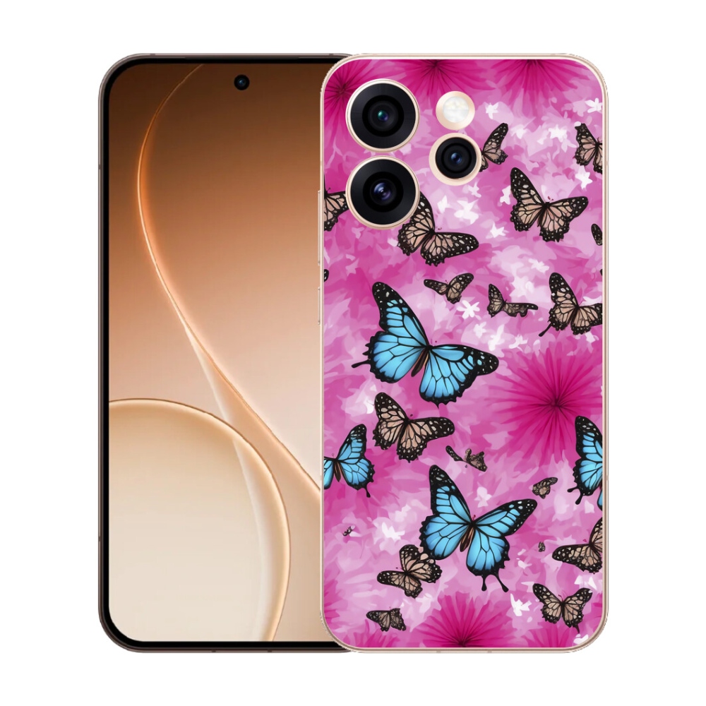 Gélový kryt mmCase na Oppo Reno 15 Pro 5G - motýlia záhrada