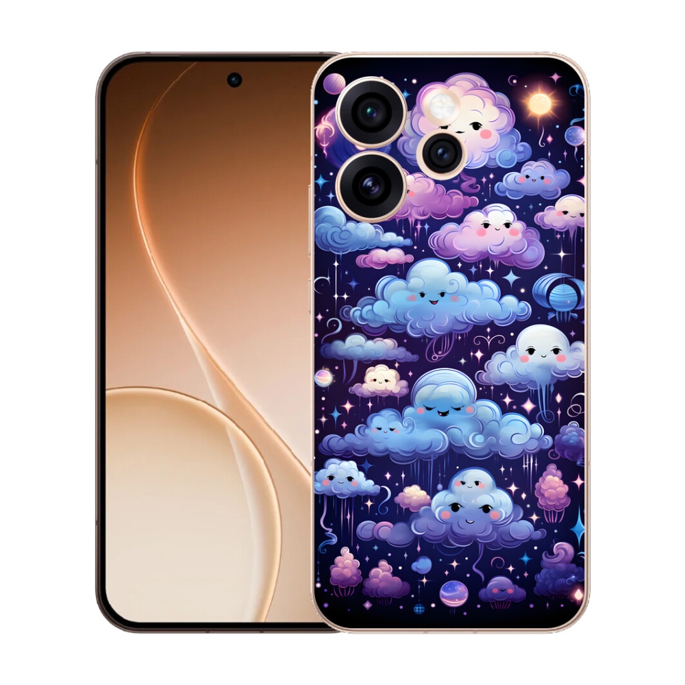 Gélový kryt mmCase na Oppo Reno 15 Pro 5G - mráčiky
