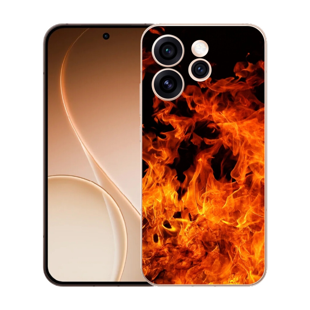 Gélový kryt mmCase na Oppo Reno 15 Pro 5G - muzikant a oheň