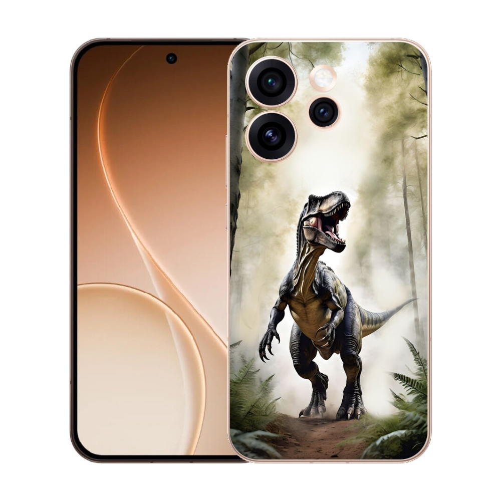 Gélový kryt mmCase na Oppo Reno 15 Pro 5G - naštvaný T-Rex
