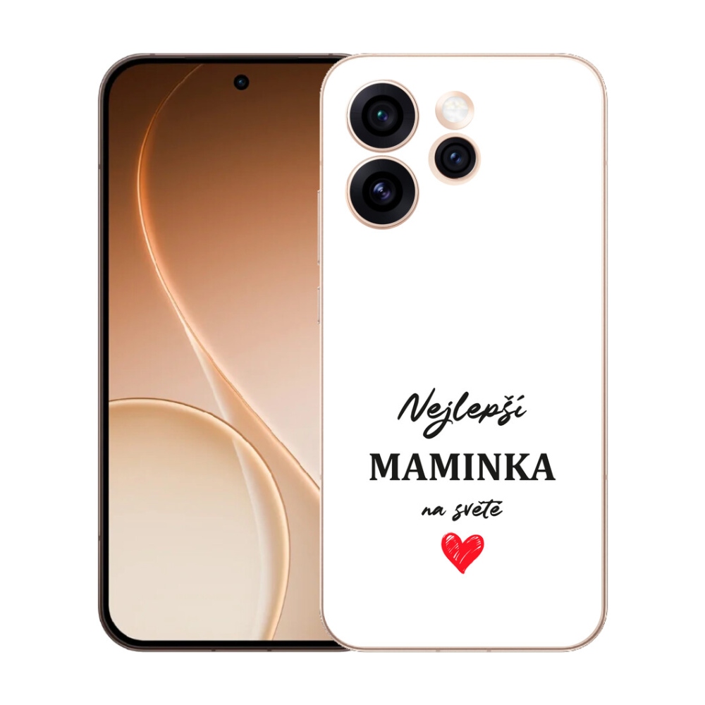 Gélový kryt mmCase na Oppo Reno 15 Pro 5G - najlepšia mamička 1 biele pozadie