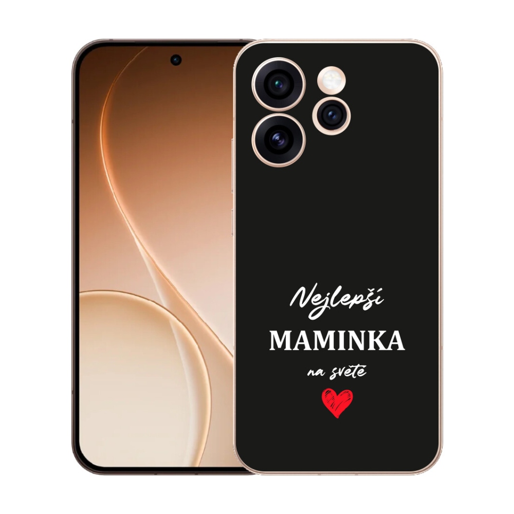 Gélový kryt mmCase na Oppo Reno 15 Pro 5G - najlepšia mamička 1 čierne pozadie