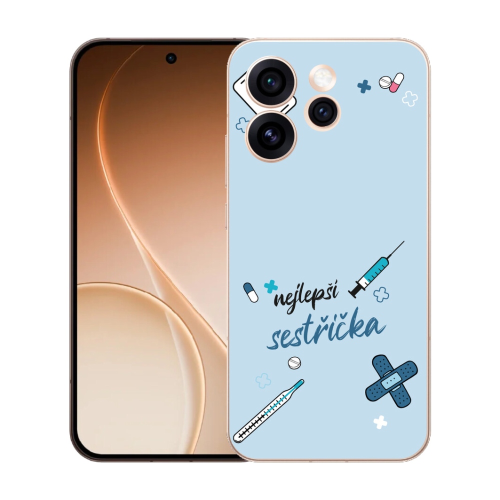 Gélový kryt mmCase na Oppo Reno 15 Pro 5G - najlepšia sestrička modré pozadie