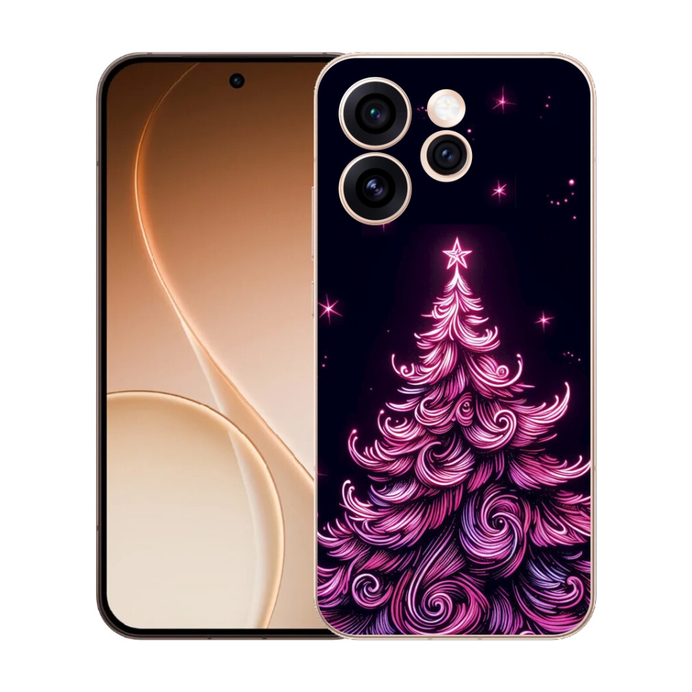 Gélový kryt mmCase na Oppo Reno 15 Pro 5G - neónový vianočný stromček 2