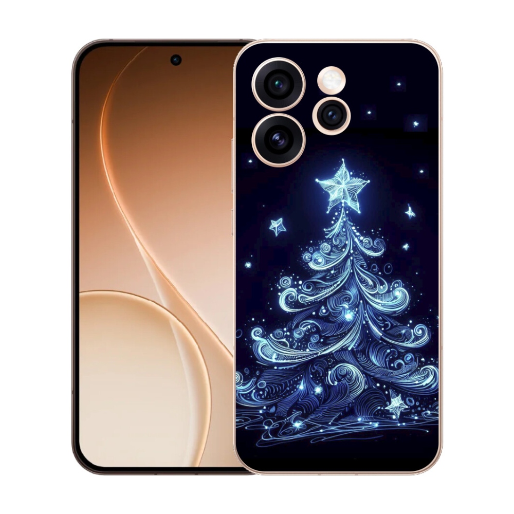 Gélový kryt mmCase na Oppo Reno 15 Pro 5G - neónový vianočný stromček 4