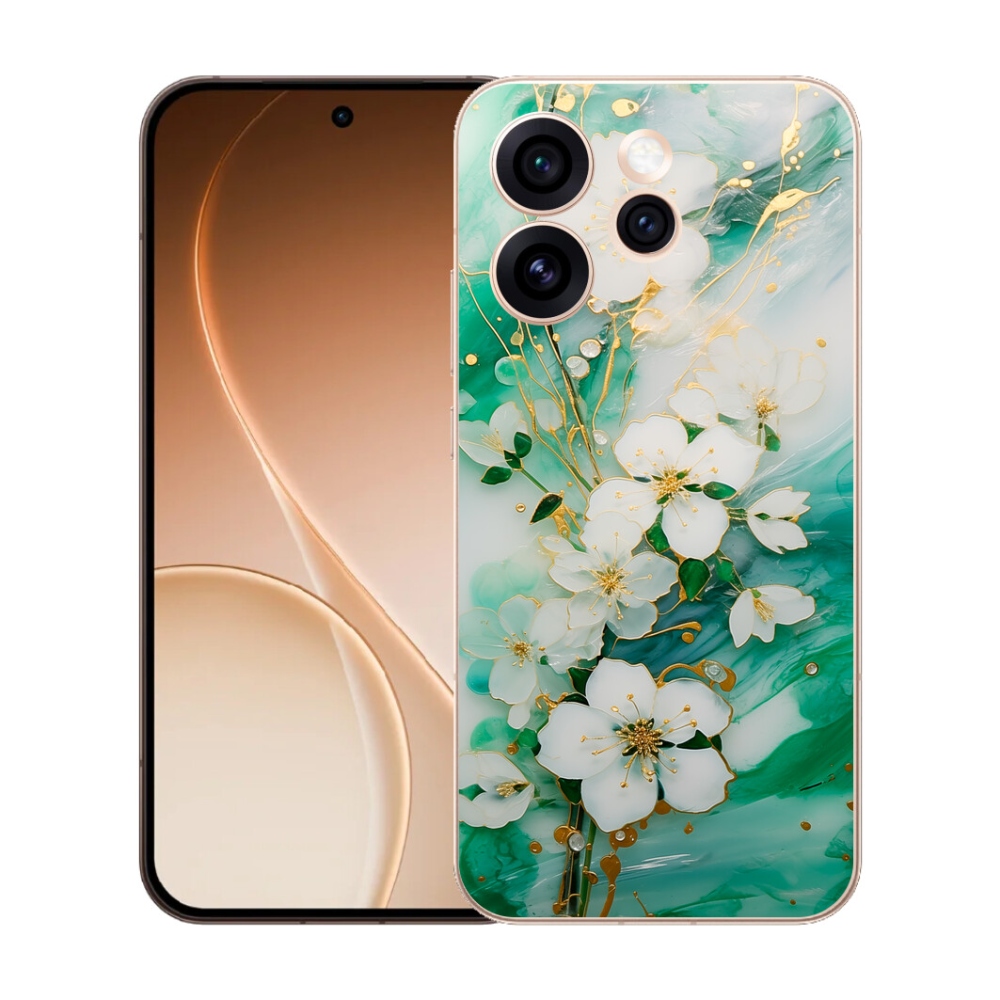 Gélový kryt mmCase na Oppo Reno 15 Pro 5G - nežné kvety