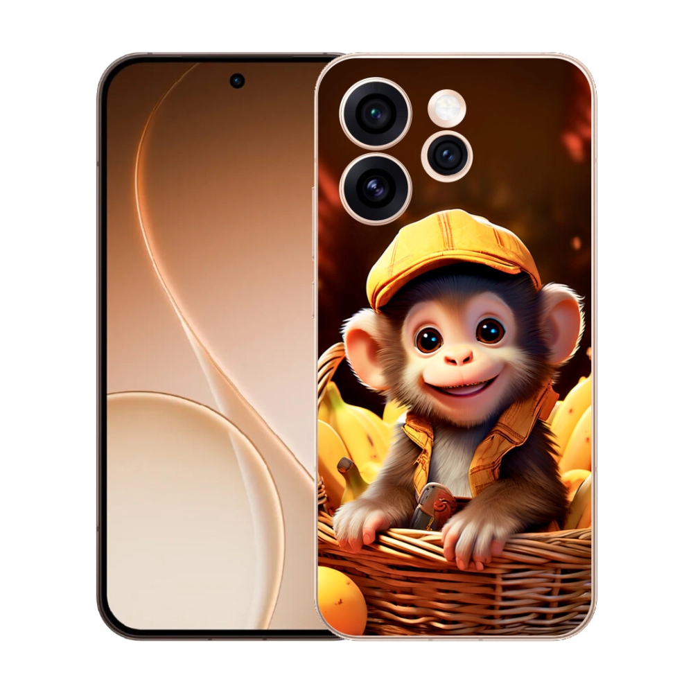Gélový kryt mmCase na Oppo Reno 15 Pro 5G - opice v košíku