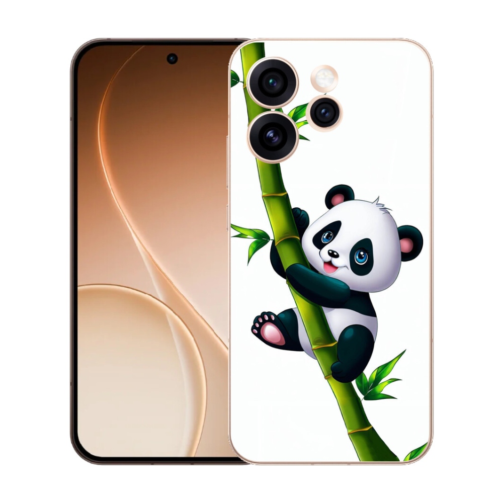 Gélový kryt mmCase na Oppo Reno 15 Pro 5G - panda na bambuse
