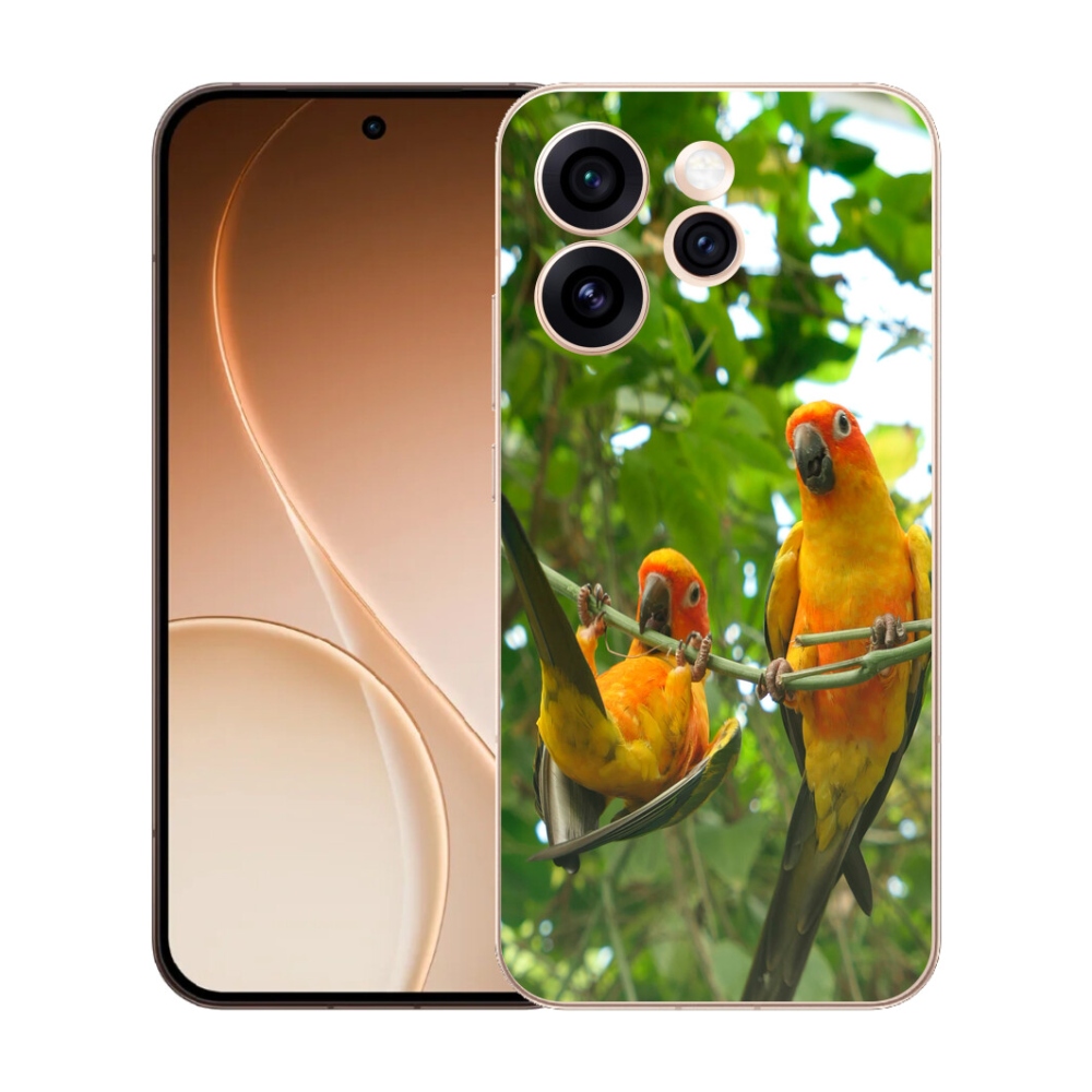 Gélový kryt mmCase na Oppo Reno 15 Pre 5G - papagáje aratingy