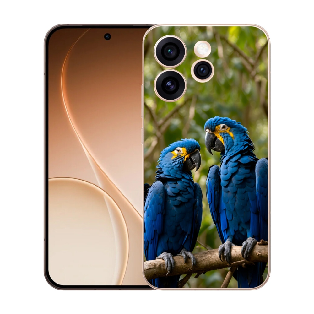 Gélový kryt mmCase na Oppo Reno 15 Pro 5G - papagájové duo