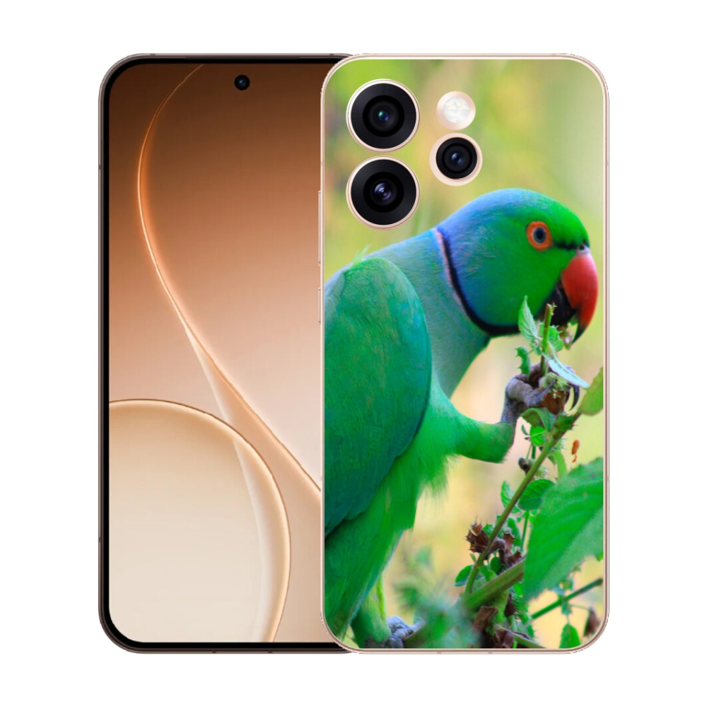 Gélový kryt mmCase na Oppo Reno 15 Pro 5G - papagáj Alexandr