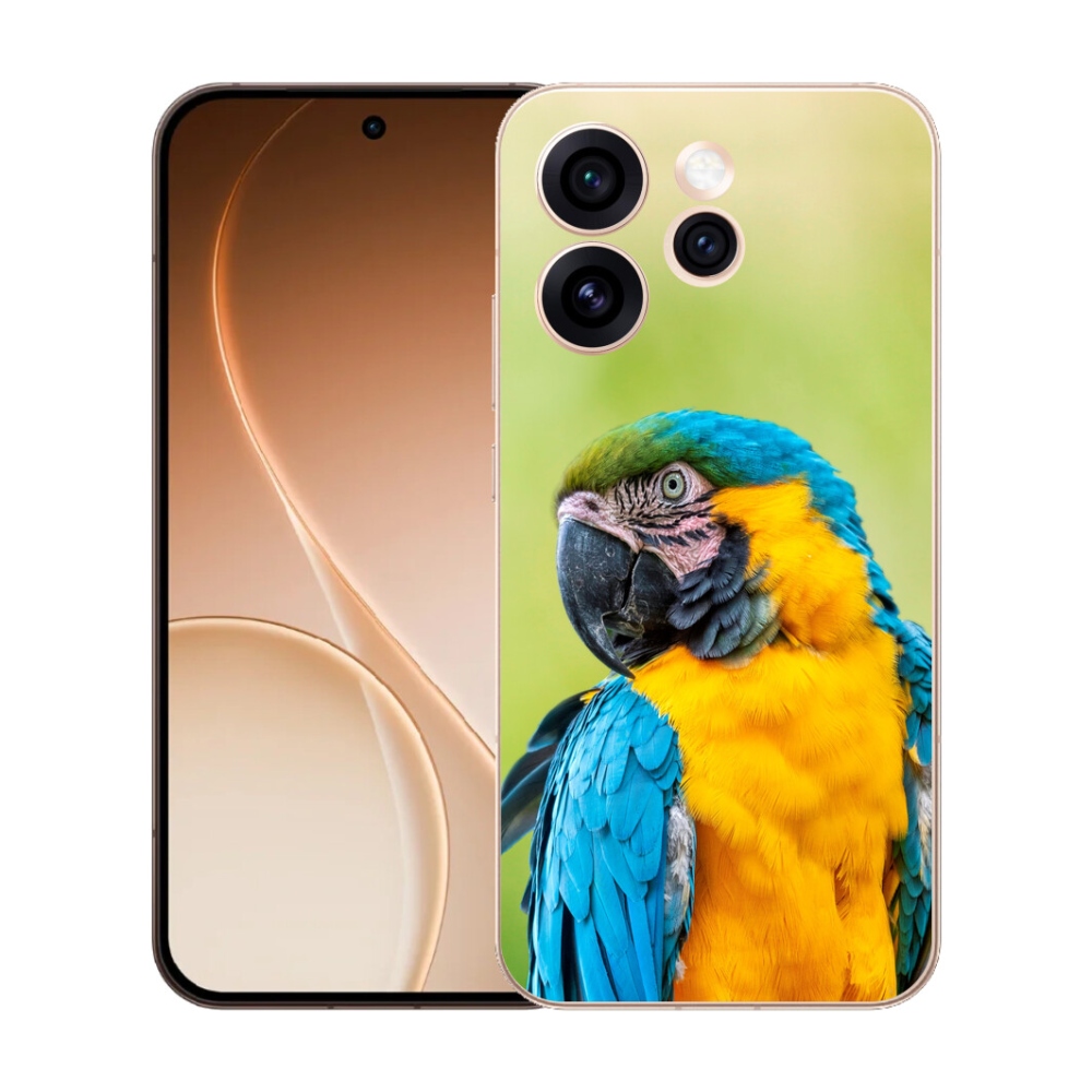 Gélový kryt mmCase na Oppo Reno 15 Pro 5G - papagáj ara 2