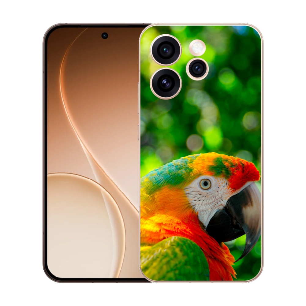 Gélový kryt mmCase na Oppo Reno 15 Pro 5G - papagáj ara 3