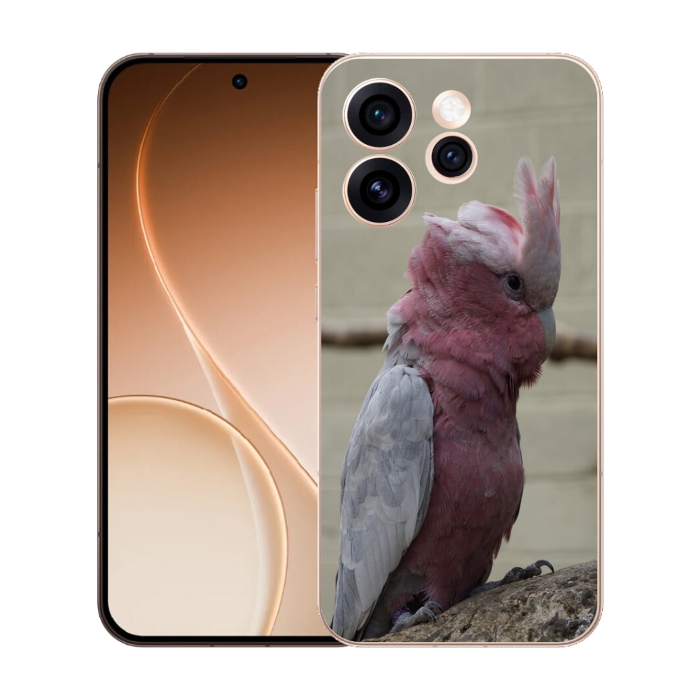 Gélový kryt mmCase na Oppo Reno 15 Pro 5G - papagáj kakadu ružový