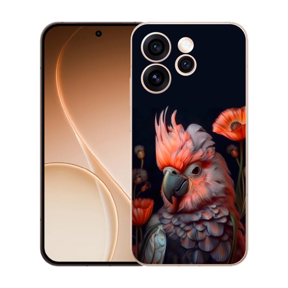 Gélový kryt mmCase na Oppo Reno 15 Pro 5G - papagáj kakadu vo farbách