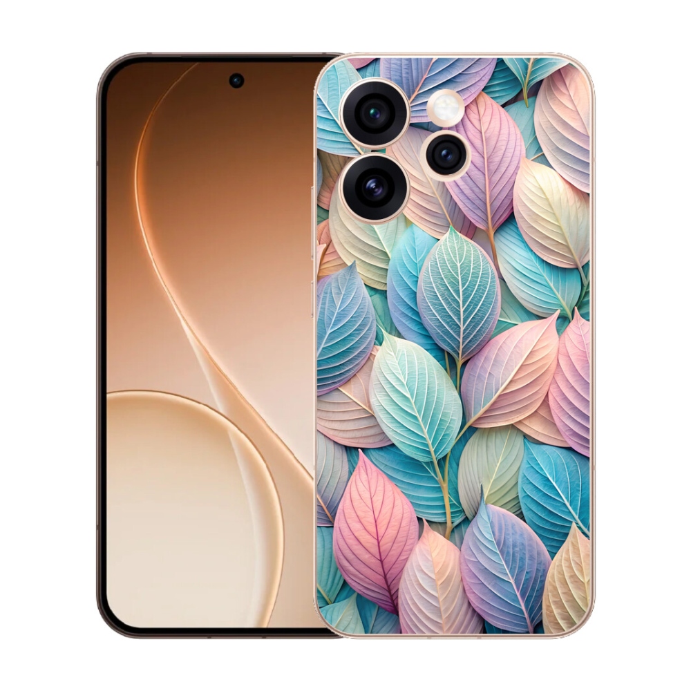Gélový kryt mmCase na Oppo Reno 15 Pro 5G - pastelové listy
