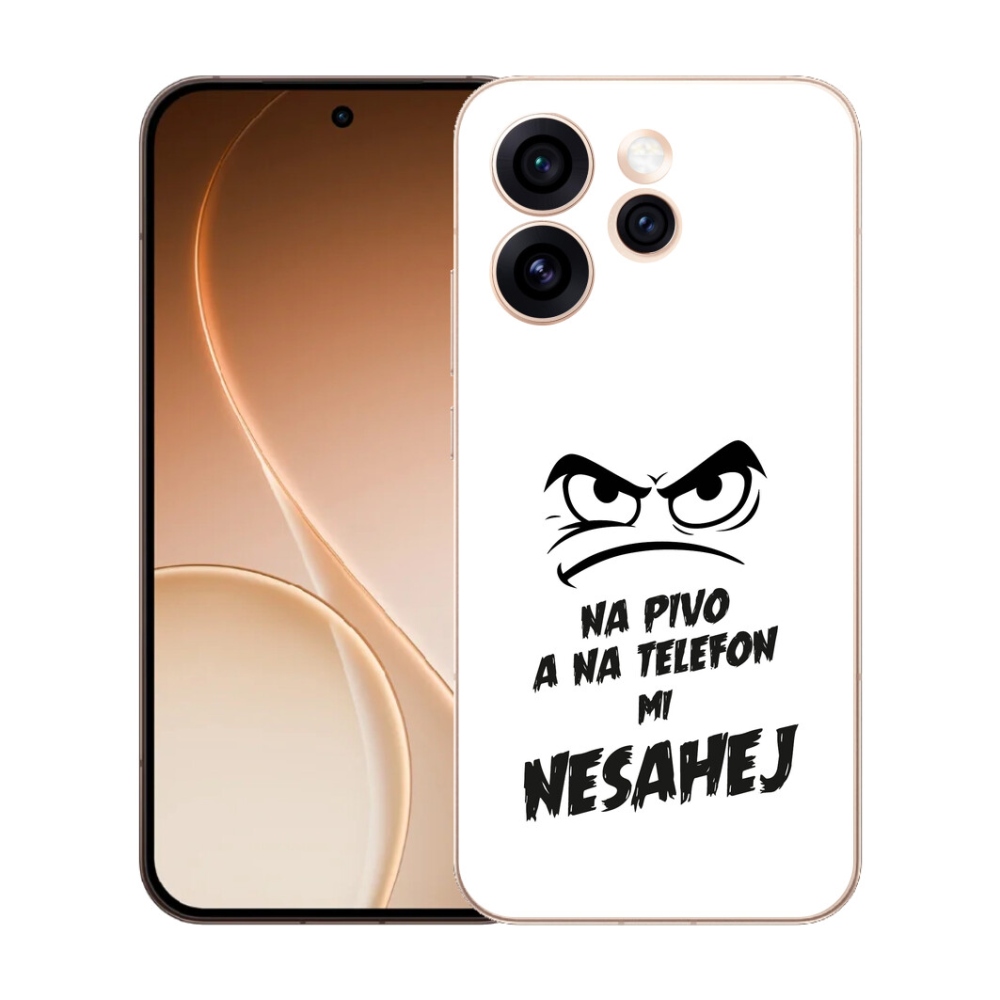 Gélový kryt mmCase na Oppo Reno 15 Pro 5G - pivný motív 2 biele pozadie