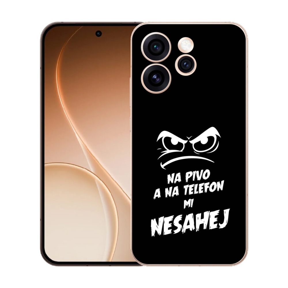 Gélový kryt mmCase na Oppo Reno 15 Pro 5G - pivný motív 2 čierne pozadie