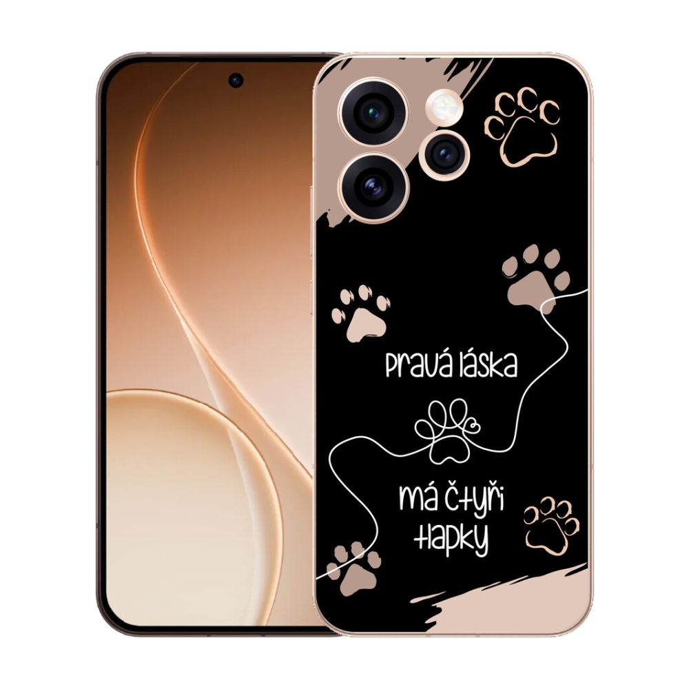 Gélový kryt mmCase na Oppo Reno 15 Pro 5G - psí motív 1 čierne pozadie