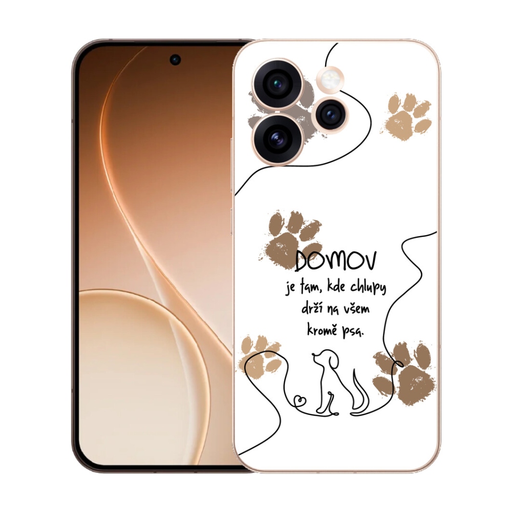 Gélový kryt mmCase na Oppo Reno 15 Pro 5G - psí motív biele pozadie