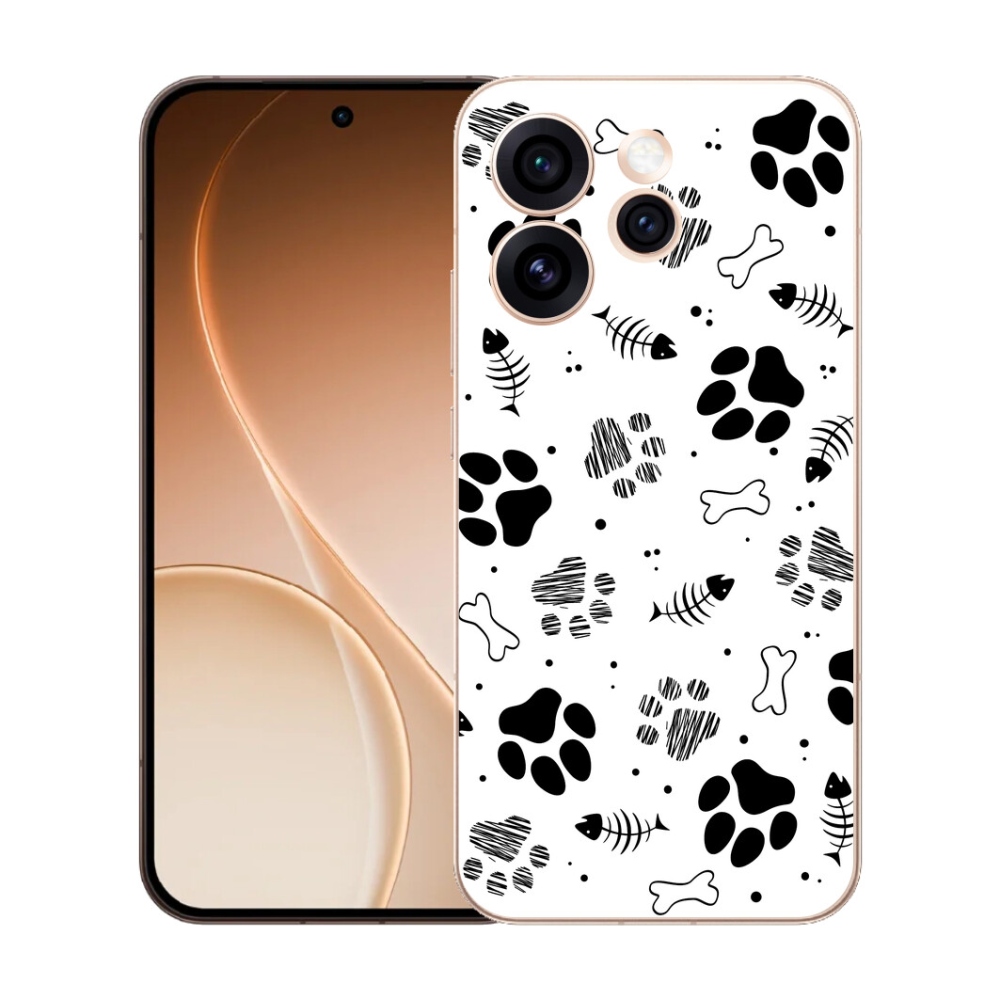 Gélový kryt mmCase na Oppo Reno 15 Pro 5G - psie labky 1