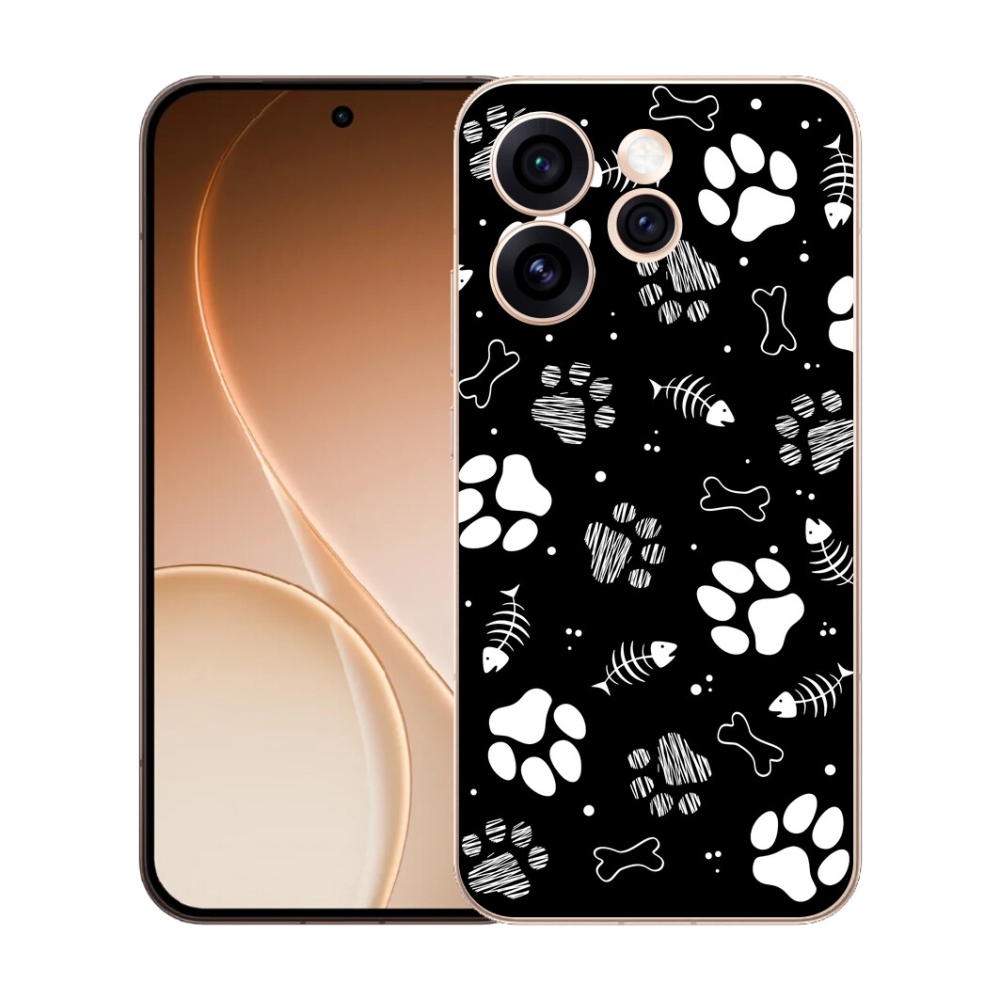 Gélový kryt mmCase na Oppo Reno 15 Pro 5G - psie labky