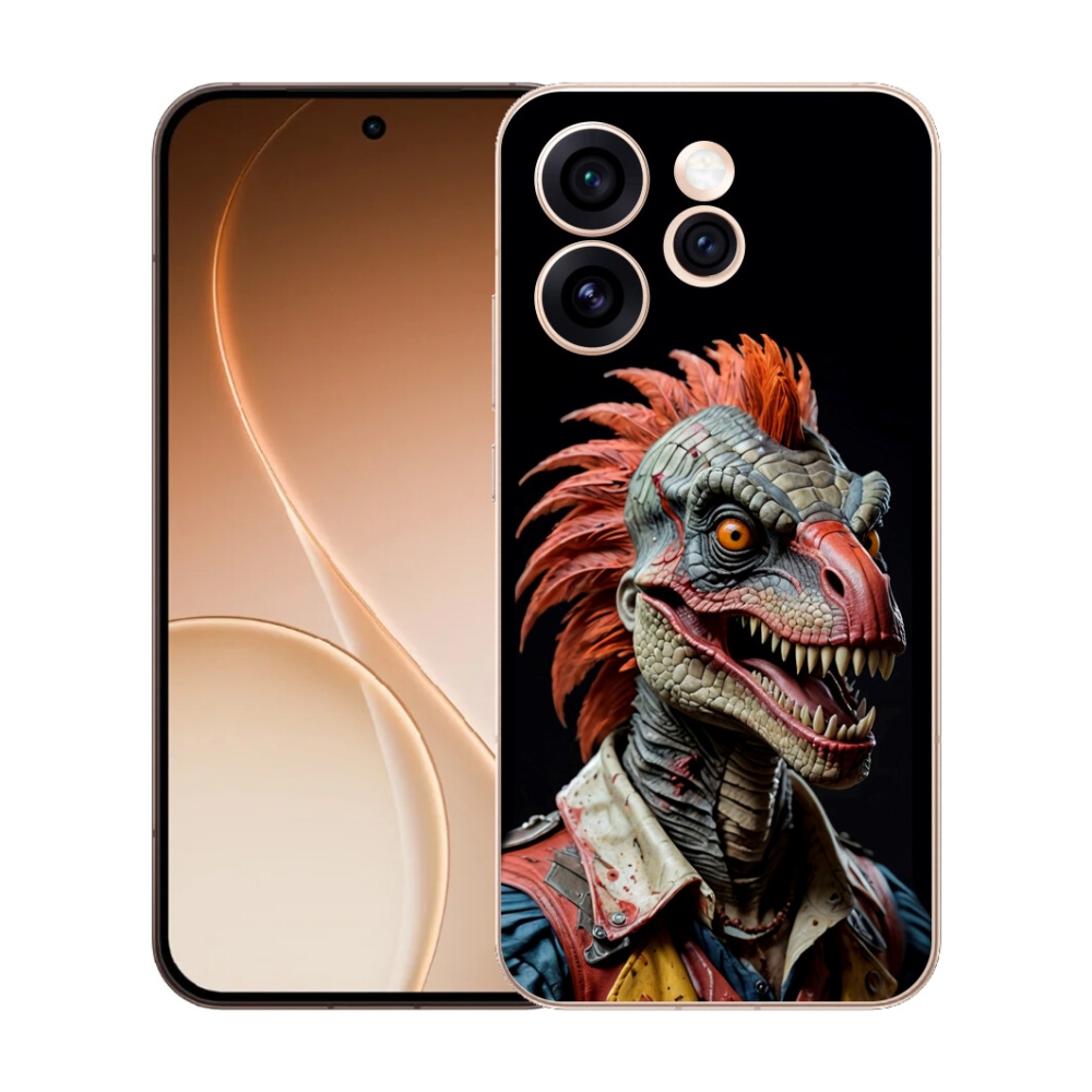 Gélový kryt mmCase na Oppo Reno 15 Pro 5G - punk dinosaurus