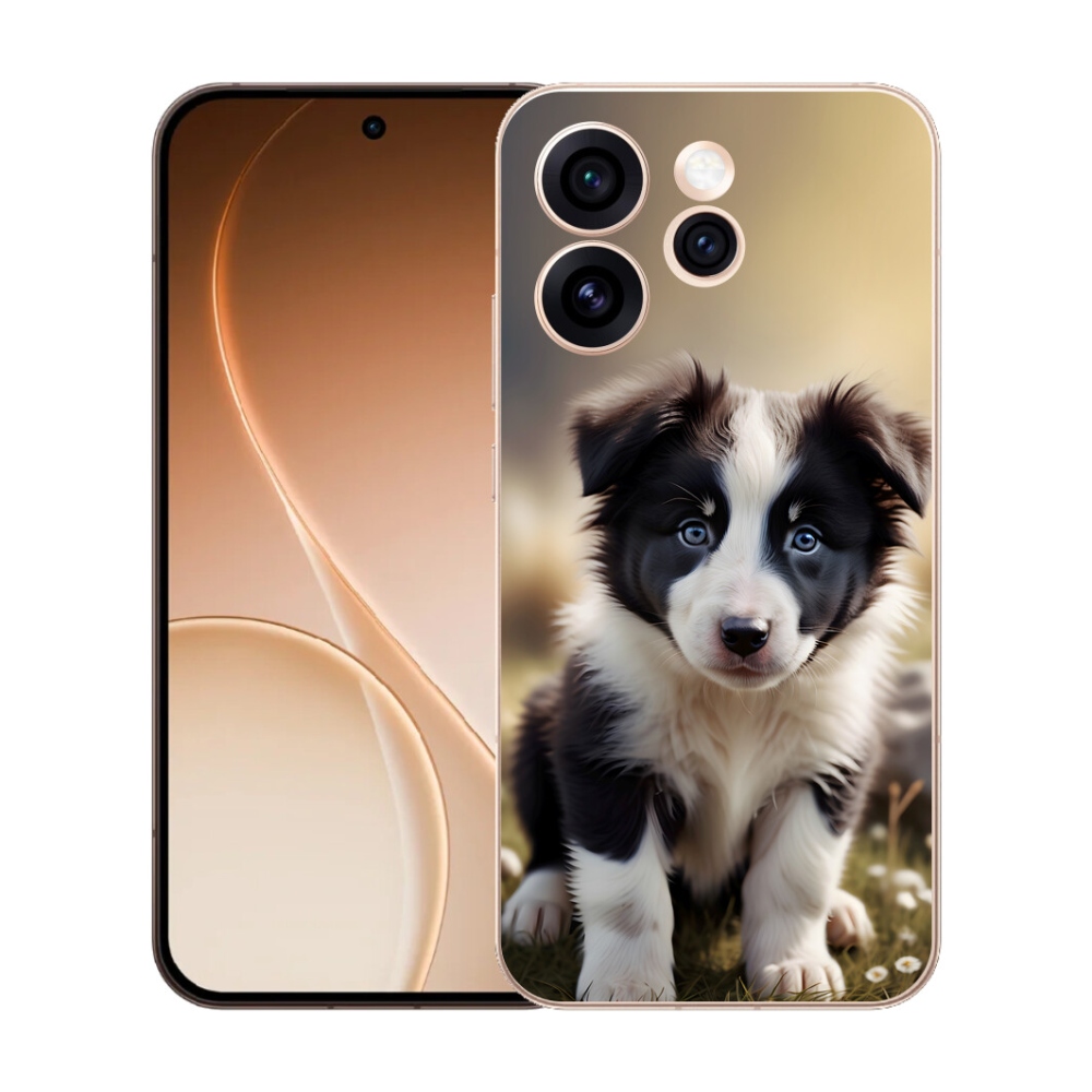 Gélový kryt mmCase na Oppo Reno 15 Pro 5G - roztomilá border kólia
