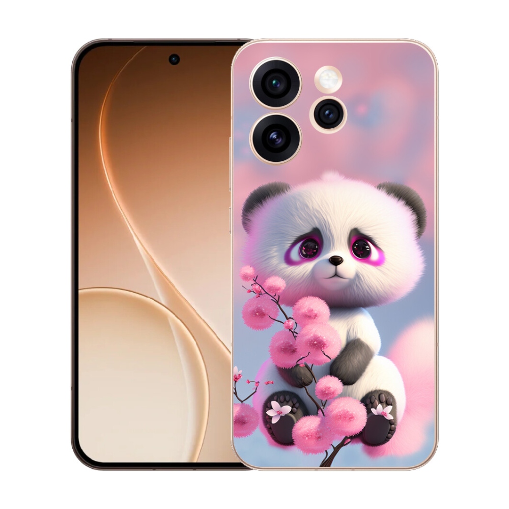 Gélový kryt mmCase na Oppo Reno 15 Pro 5G - roztomilá panda 1