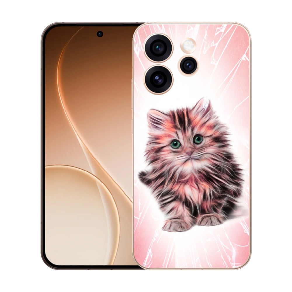 Gélový kryt mmCase na Oppo Reno 15 Pro 5G - roztomilé mačiatko