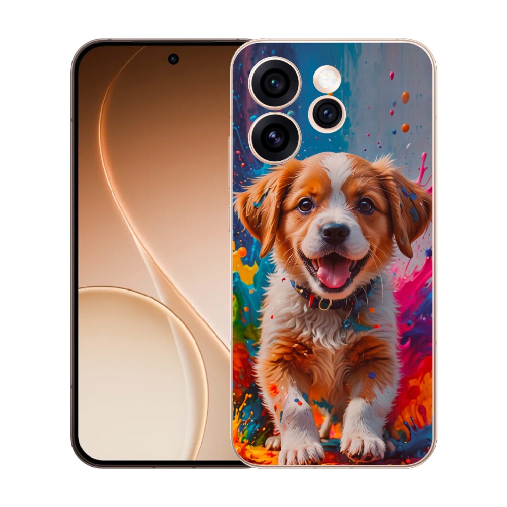 Gélový kryt mmCase na Oppo Reno 15 Pro 5G - roztomilé šteňa 3
