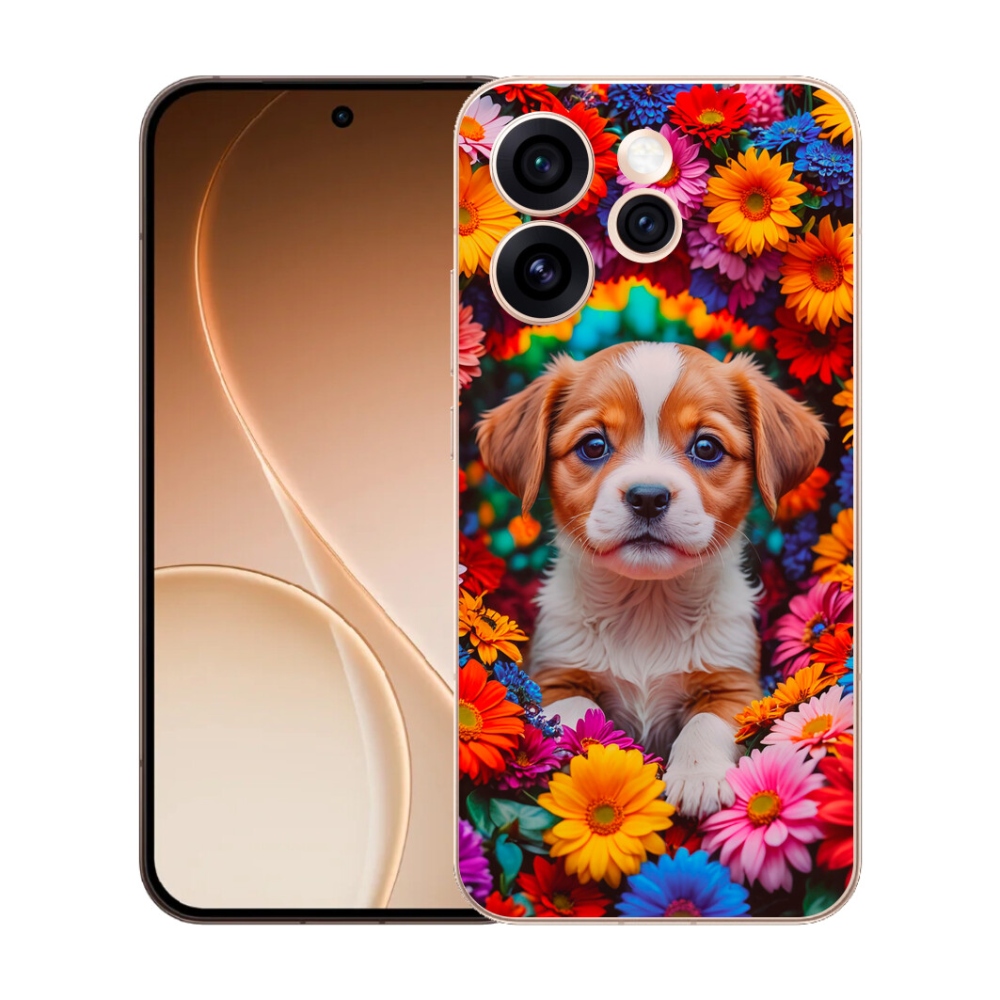 Gélový kryt mmCase na Oppo Reno 15 Pro 5G - roztomilé šteňa