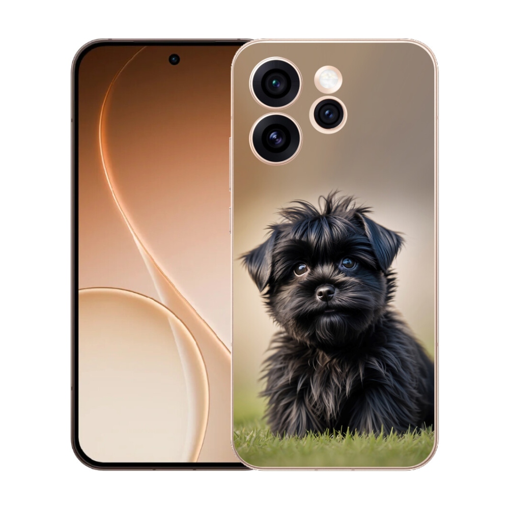 Gélový kryt mmCase na Oppo Reno 15 Pro 5G - roztomilý čierny psík