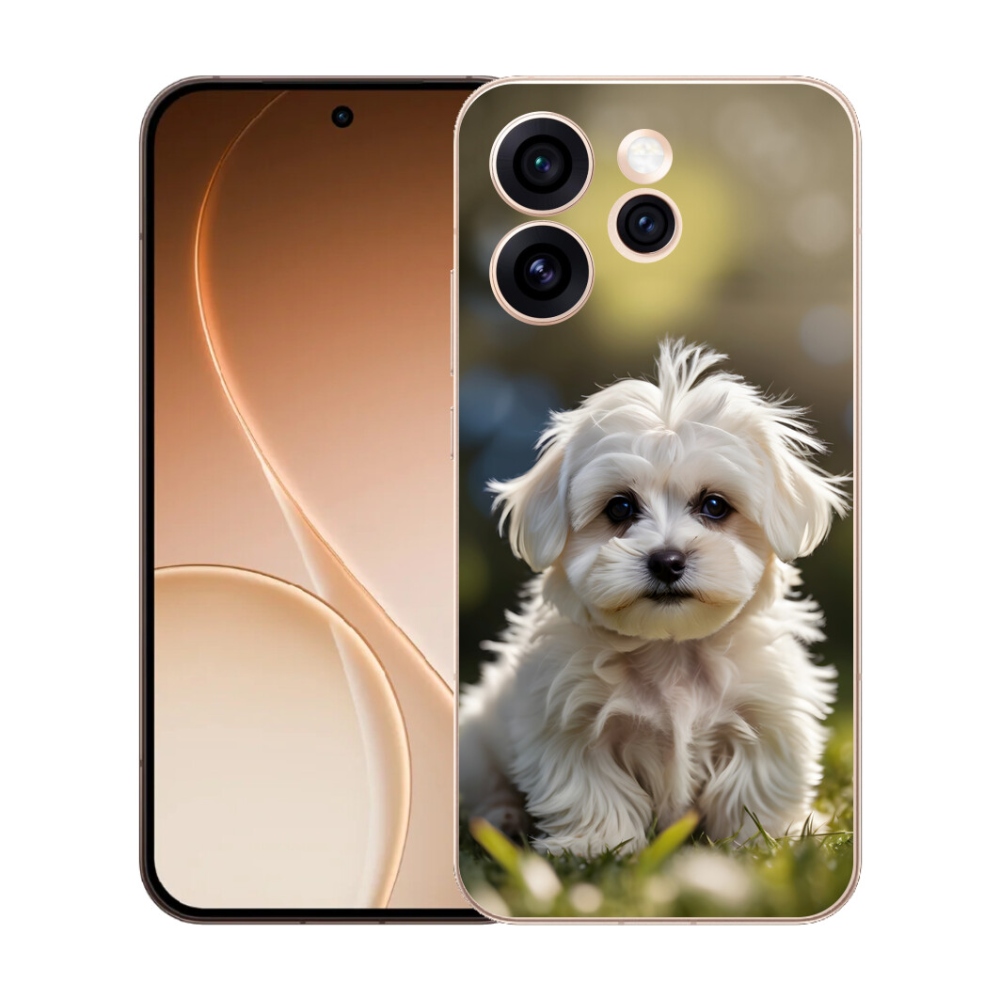 Gélový kryt mmCase na Oppo Reno 15 Pro 5G - roztomilý maltézsky psík