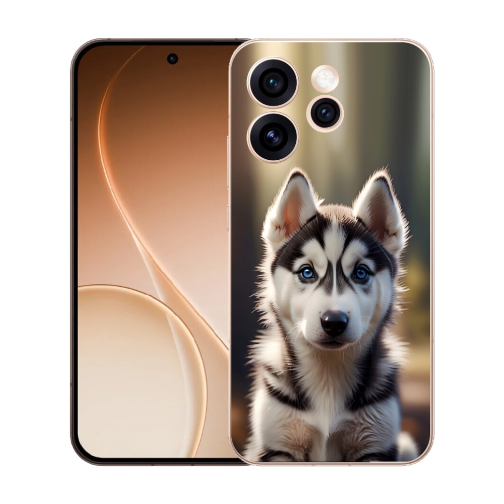 Gélový kryt mmCase na Oppo Reno 15 Pro 5G - roztomilý sibírsky husky