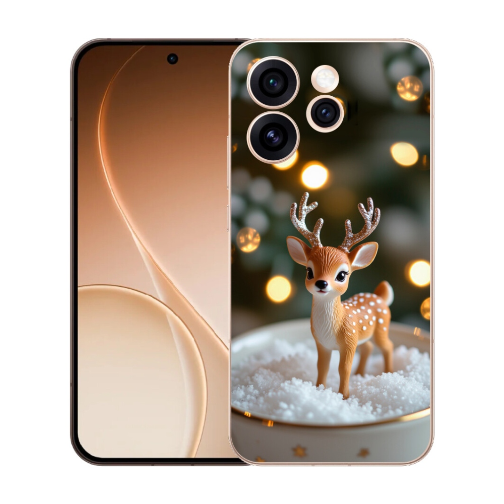Gélový kryt mmCase na Oppo Reno 15 Pro 5G - roztomilý vianočný jeleň