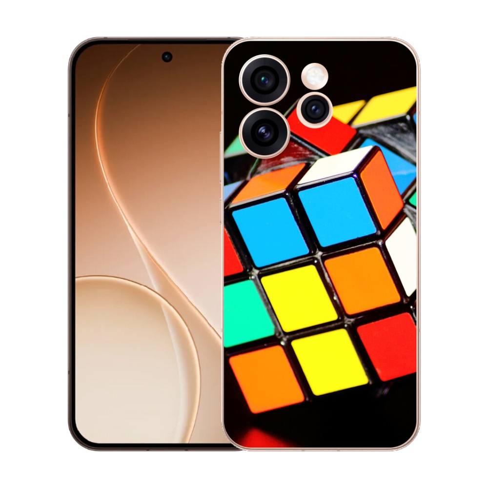 Gélový kryt mmCase na Oppo Reno 15 Pro 5G - rubikova kocka