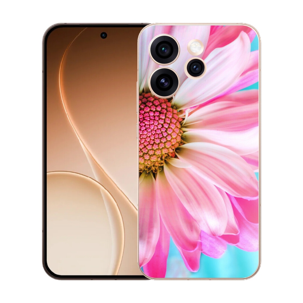 Gélový kryt mmCase na Oppo Reno 15 Pro 5G - ružová kvetina