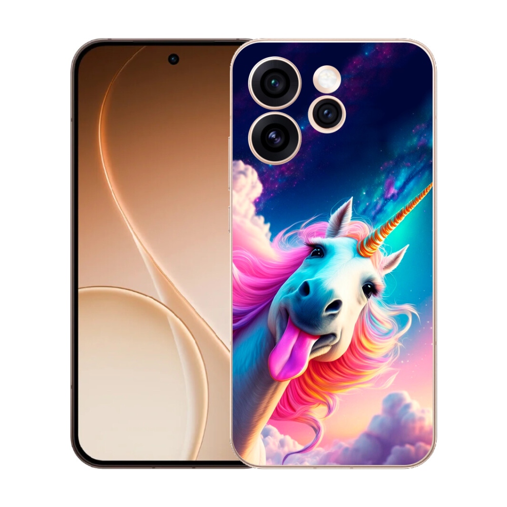 Gélový kryt mmCase na Oppo Reno 15 Pro 5G - šialený jednorožec