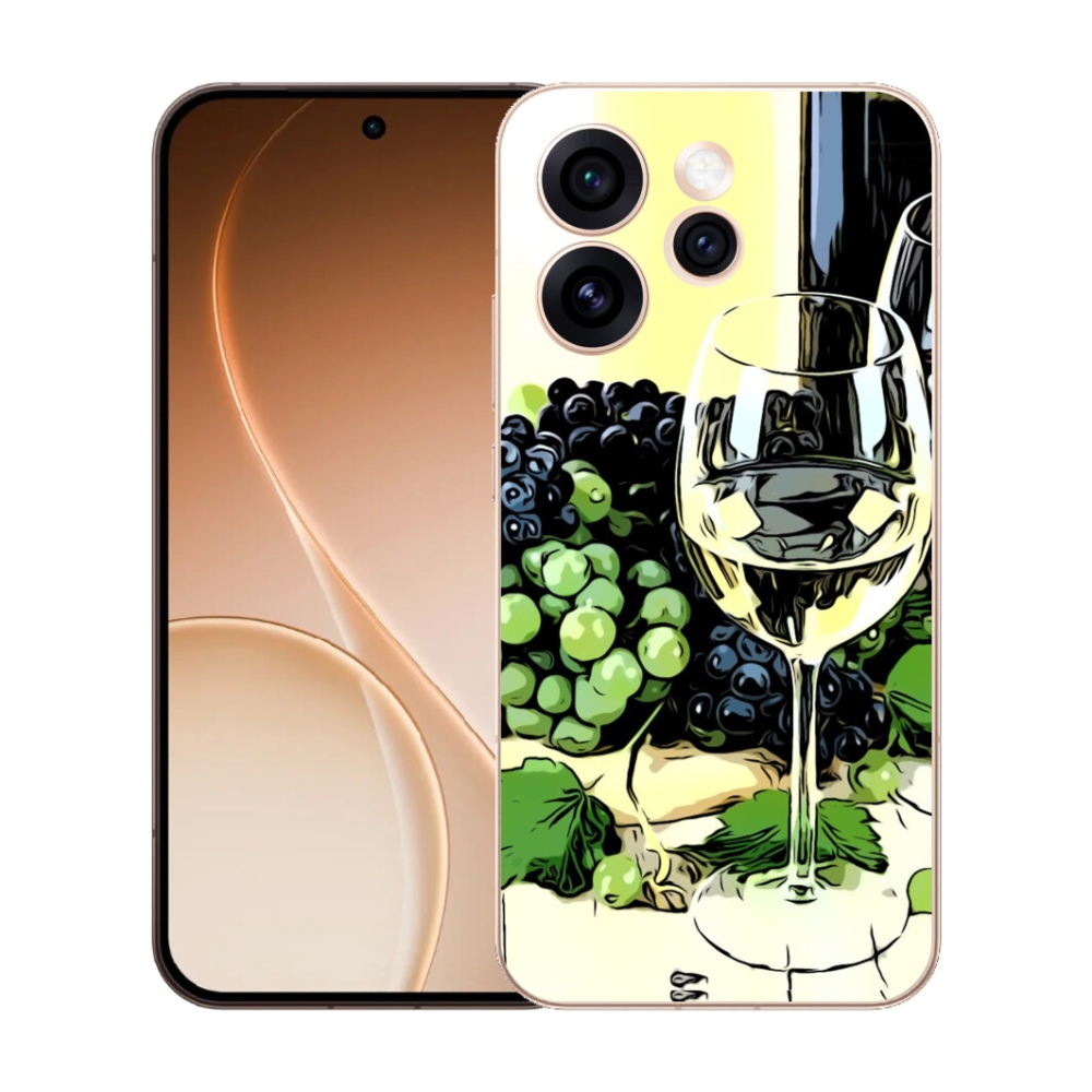 Gélový kryt mmCase na Oppo Reno 15 Pro 5G - pohár vína