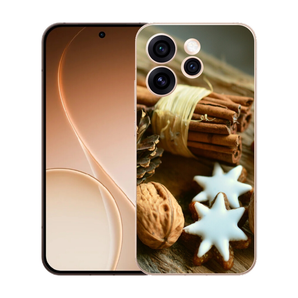 Gélový kryt mmCase na Oppo Reno 15 Pro 5G - škorica a perníčky