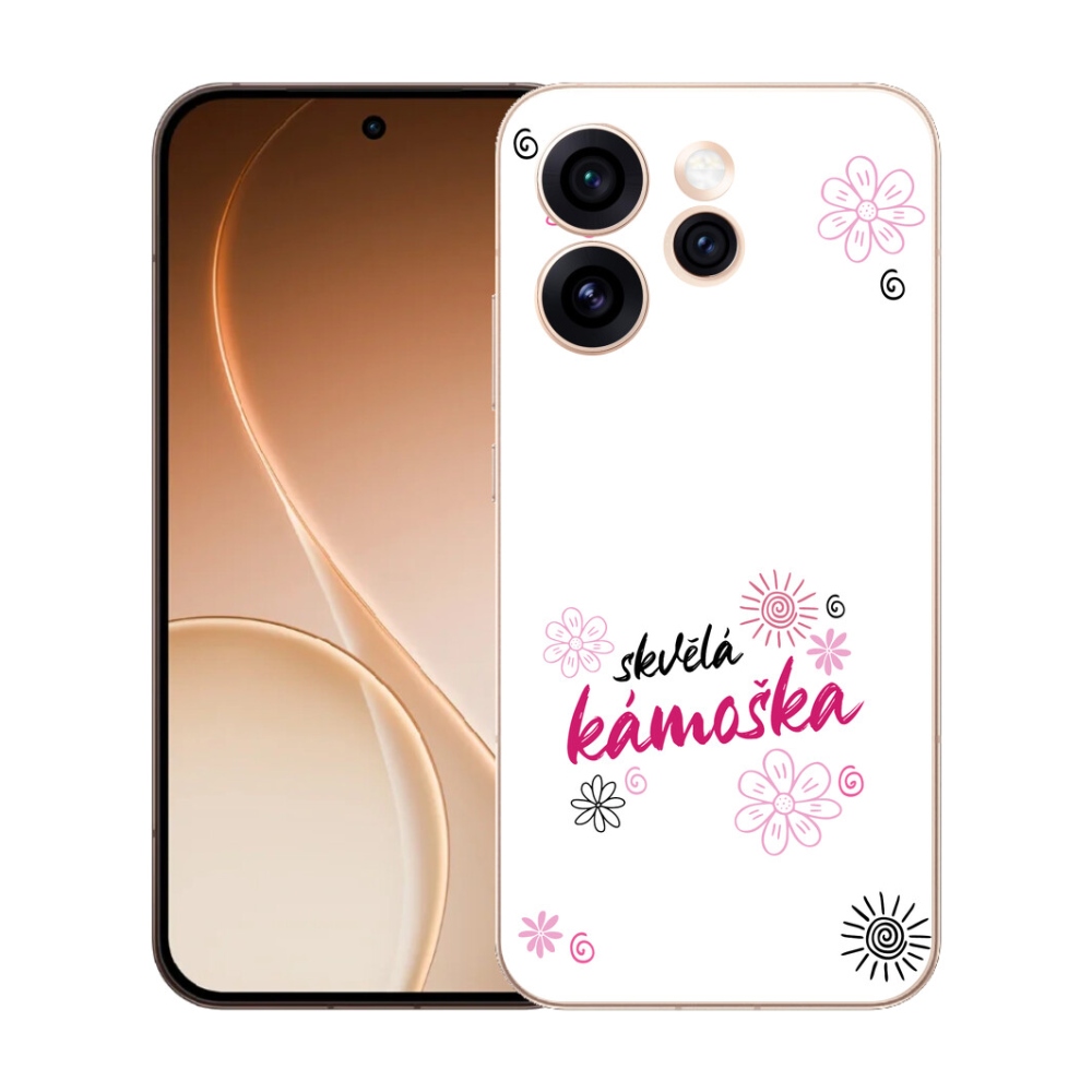 Gélový kryt mmCase na Oppo Reno 15 Pro 5G - skvelá kamoška biele pozadie