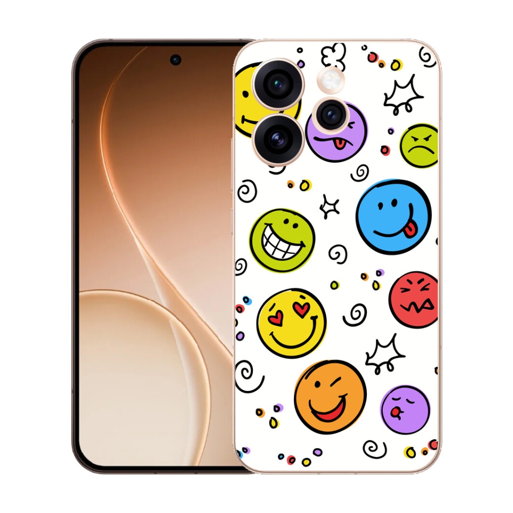 Gélový kryt mmCase na Oppo Reno 15 Pro 5G - smajlíci