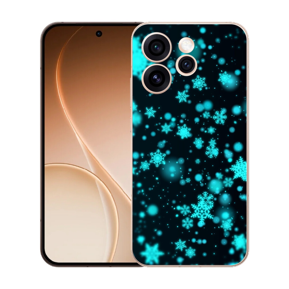 Gélový kryt mmCase na Oppo Reno 15 Pro 5G - snehové vločky 1